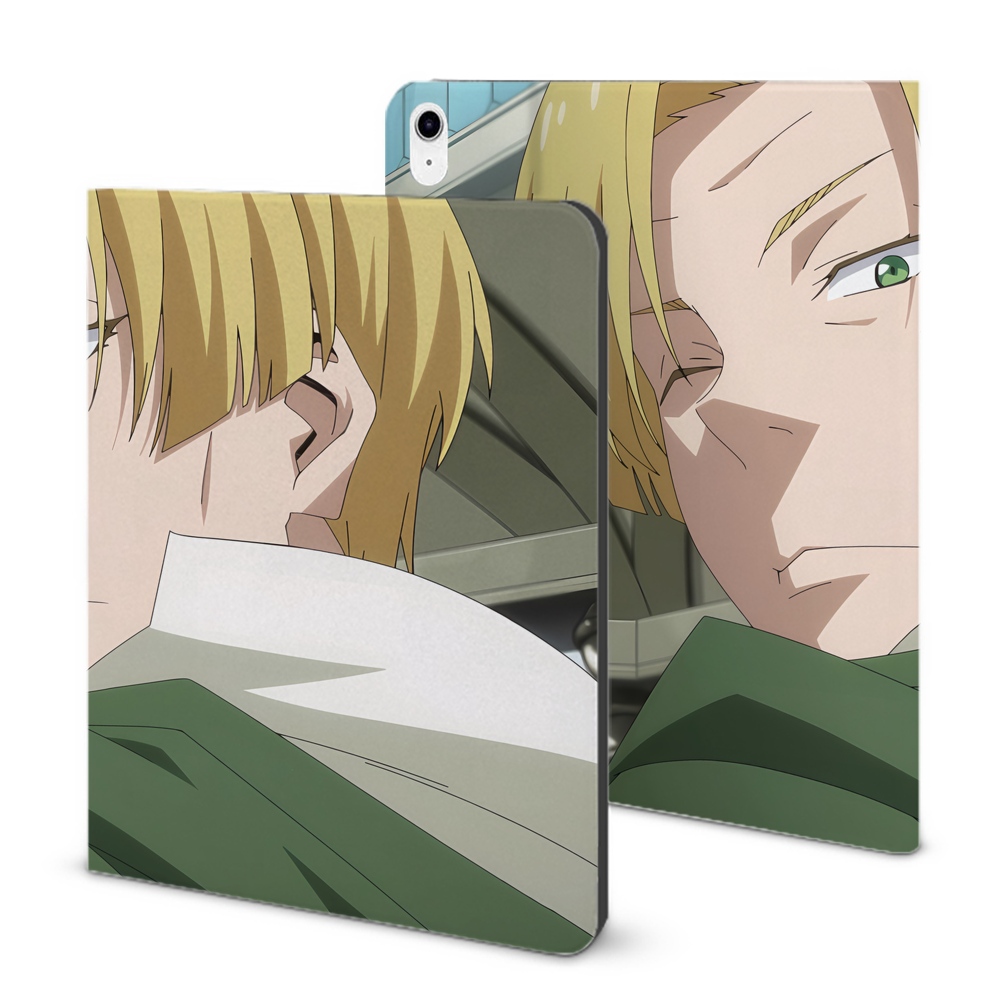 （画像用） 転スラ Regarding Reincarnated to Slime IPad ケース ブック型 PUレザー TPU 耐衝撃 軽量 薄型 ペン収納なし 全面保護 IPad 各モデル対応